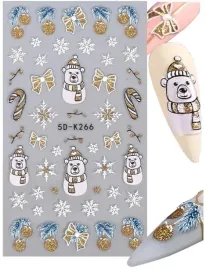 naklejki-5d-na-paznokcie-balwan-sniezynki-r140