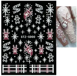 naklejki-5d-na-paznokcie-zimowe-renifery-r154