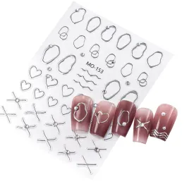 naklejki-ozdoby-3d-na-paznokcie-samoprzylepne-srebrne-wzorki-serce-s180