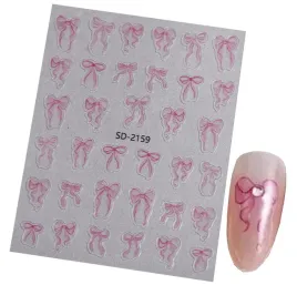 naklejki-3d-na-paznokcie-rozowe-wstazeczki-kokardki-s183