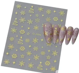 naklejki-3d-na-paznokcie-zimowe-sniezynki-swiateczne-zlote-gwiazdki-s240