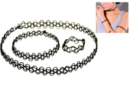 czarny-choker-naszyjnik-chocker-3w1-tatuaz-komplet