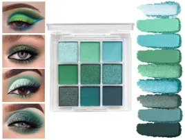 paleta-cieni-do-powiek-makijazu-cienie-matowe-perlowe-9-szt-zielen-b