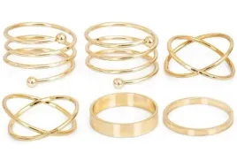 zlote-pierscionki-zestaw-vintage-metalowe-6-szt-spiralka-sprezynka-rozne-p5