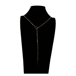 naszyjnik-w-ksztalcie-y-zloty-blaszka-kolo-regulowany-lancuszek-n9-b