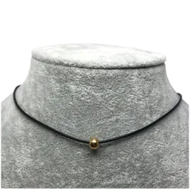 naszyjnik-czarny-choker-subtelny-rzemyk-kulka-koralik-regulowany-retro-n77