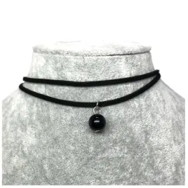naszyjnik-choker-czarna-black-zawieszka-podwojny-koralik-welur-rzemyk-n78-b