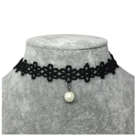 naszyjnik-choker-czarny-koronka-biala-perla-kulka-kwiatki-regulowany-n82