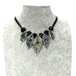 naszyjnik-srebrny-azurowy-listki-diamenty-kamienie-korale-regulowany-3d-n94