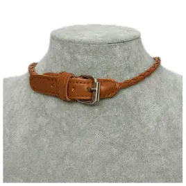 naszyjnik-choker-brazowy-pasek-pleciony-skorzany-kowbojski-klamra-n93-c