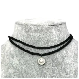 naszyjnik-choker-czarny-zawieszka-podwojny-perla-koralik-welur-rzemyk-n78-a