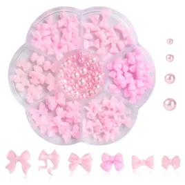 rozowe-kokardki-kokardy-ozdoby-3d-na-paznokcie-kasetka-perelki-ponad-60szt
