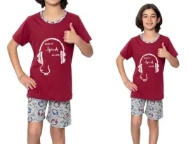 pizama-chlopieca-music-bordo-k-r-bawelna-r-134