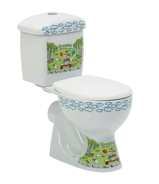 WC kompakt dla dzieci 56x32x61cm pion/ poziom +deska, Yumurcak CeraSty