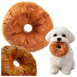 zabawka-dla-psa-pluszowa-szarpak-maly-gryzak-piszczacy-donut-fazoo-10-cm