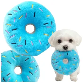 zabawka-dla-psa-pluszowa-szarpak-maly-gryzak-piszczacy-donut-fazoo-10-cm