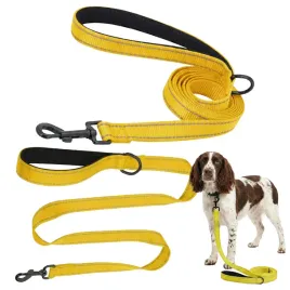 smycz-dla-psa-linka-tasma-odblaskowa-mocna-treningowa-18m-zolta-15mm-fazoo