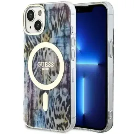 guess-guhmp14shleopwb-iphone-14-6-1-niebieski-blue-hardcase-leopard-magsaf