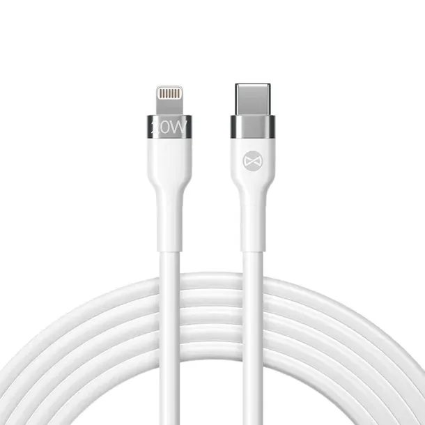 forever-kabel-flexible-usb-c-lightning-10-m-20w-bialy