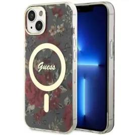 guess-guhmp14shcfwsa-iphone-14-6-1-zielony-khaki-hardcase-flower-magsafe