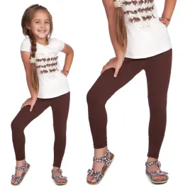 legginsy-dziewczece-getry-dzieciece-brazowe-140