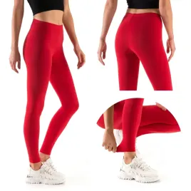legginsy-damskie-bawelniane-dlugie-getry-czerwone