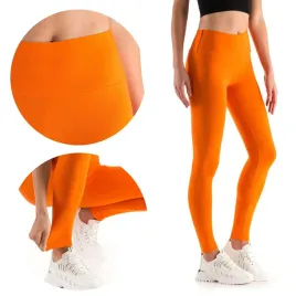 legginsy-damskie-z-wysokim-stanem-getry-pomarancz