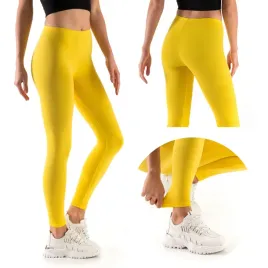 legginsy-damskie-bawelniane-dlugie-getry-zolte-l