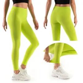 legginsy-damskie-bawelniane-dlugie-getry-limonka-l