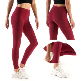 legginsy-damskie-bawelniane-dlugie-getry-bordo-xl