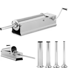 nadziewarka-napelniacz-szpryca-do-kielbas-reczna-pozioma-7-l-4-lejki