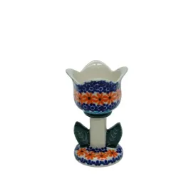 ceramiczny-swiecznik-tulipan-ceramika-boleslawiec