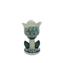 ceramiczny-swiecznik-tulipan-ceramika-boleslawiec