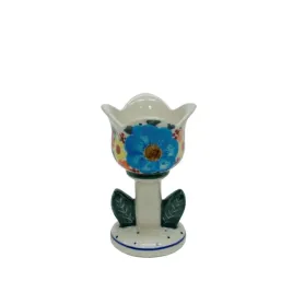 ceramiczny-swiecznik-tulipan-ceramika-boleslawiec