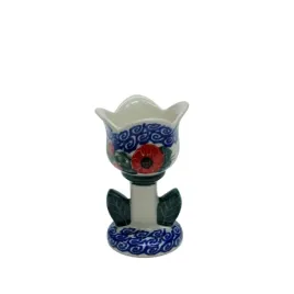 ceramiczny-swiecznik-tulipan-ceramika-boleslawiec