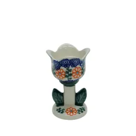 ceramiczny-swiecznik-tulipan-ceramika-boleslawiec