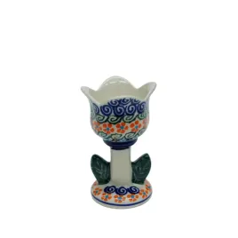 ceramiczny-swiecznik-tulipan-ceramika-boleslawiec
