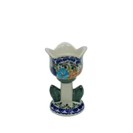 ceramiczny-swiecznik-tulipan-ceramika-boleslawiec