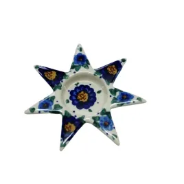 ceramiczny-swiecznik-gwiazda-ceramika-boleslawiec