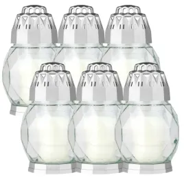 bolsius-znicz-lampion-szklany-diamond-24h-srebrny-6-sztuk