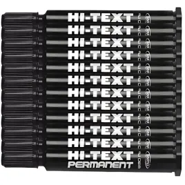 hi-text-marker-permanentny-okragly-czarny-12-sztuk