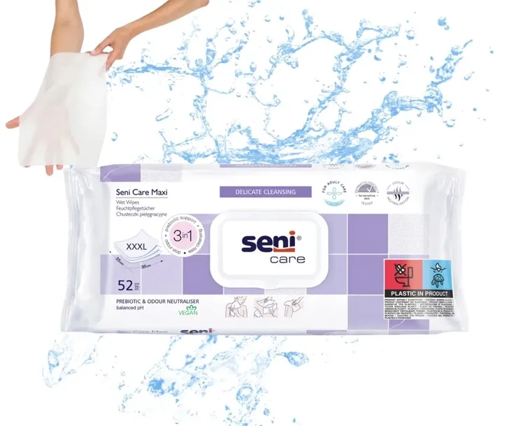 SENI CARE chusteczki pielęgnacyjne Maxi 3w1 52szt