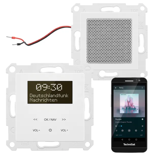Radio podtynkowe bluetooth zegar budzik DAB+ TechniSat DIGITRADIO UP 55 TEM