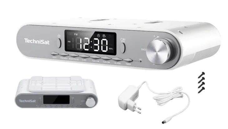 Radio Podszafkowe Kuchenne Bluetooth FM 5W LED Srebrno-Białe KitchenRadio