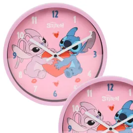 zegar-scienny-wiszacy-dla-dzieci-stitch-rozowy-analogowy-na-sciane-ozdoba