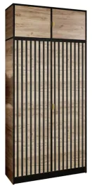 szafa-garderoba-lumi-105-2d-dab-craft-wzor-3-uchwyt-zloty-z-nadstawka
