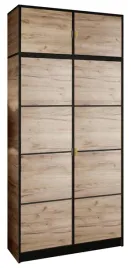 szafa-garderoba-lumi-105-2d-dab-craft-wzor-2-uchwyt-zloty-z-nadstawka