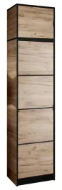 szafa-garderoba-lumi-54-1d-dab-craft-wzor-2-uchwyt-czarny-z-nadstawka
