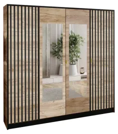 szafa-garderoba-lumi-207-4d-dab-craft-2x-lustra-dior-wzor-3-uchwyt-zloty