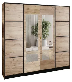 szafa-garderoba-lumi-207-4d-dab-craft-2x-lustra-dior-wzor-2-uchwyt-zloty